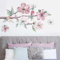 Schlafzimmer Wandaufkleber Blumen