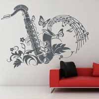 Wandtattoo Musik - Saxophon