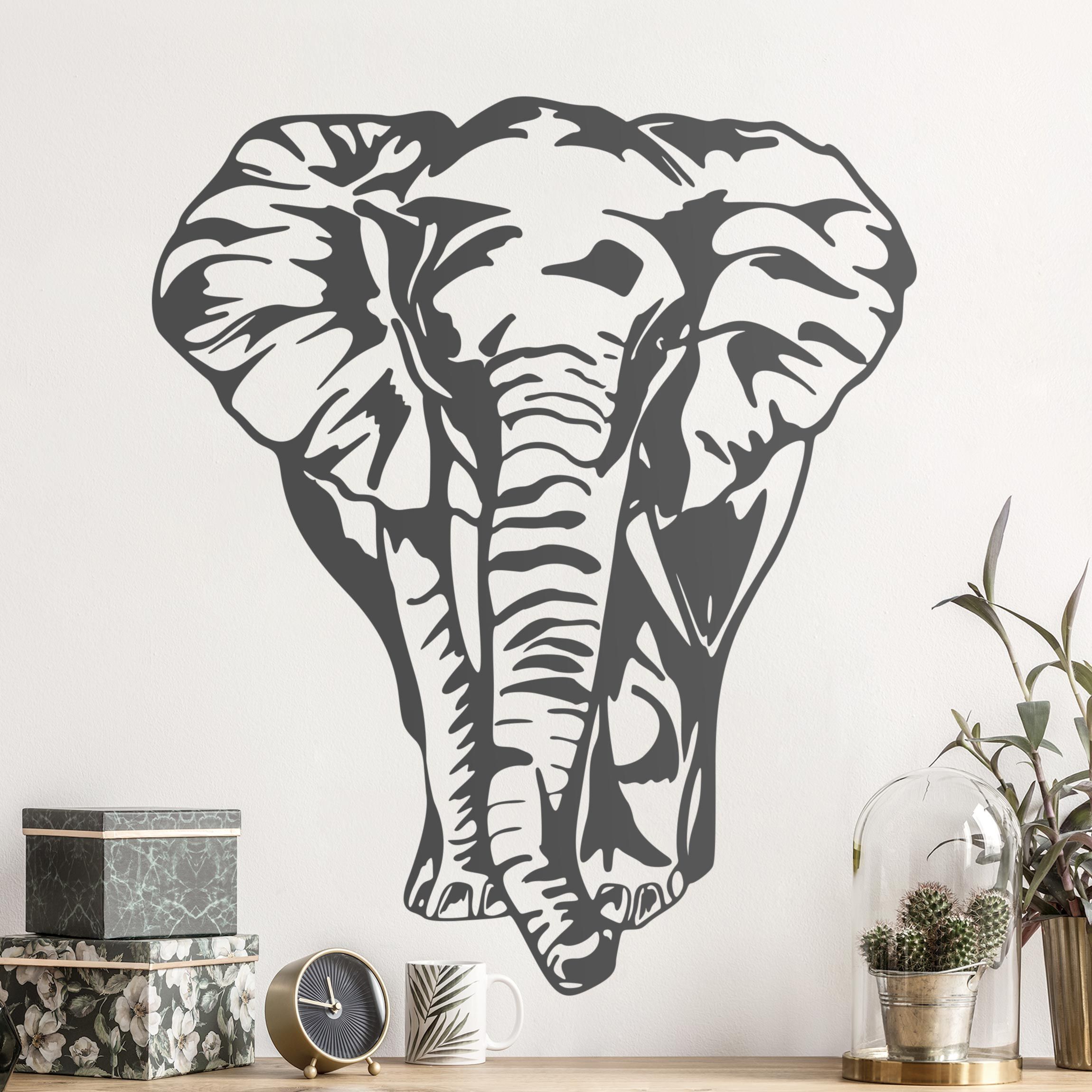 kaufen Grosser Elefant Wandtattoo