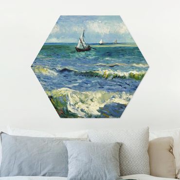 Hexagon Bild Alu-Dibond - Vincent van Gogh - Seelandschaft