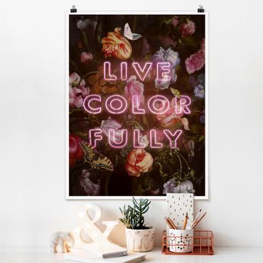 Poster - Jonas Loose - Live Color Fully - Hochformat 4:3