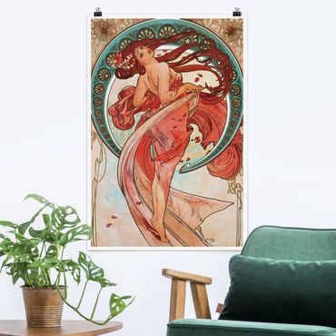 Poster - Alfons Mucha - Vier Künste - Der Tanz - Hochformat 3:2