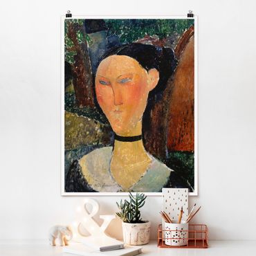 Poster - Amedeo Modigliani - Junge Frau - Hochformat 3:4