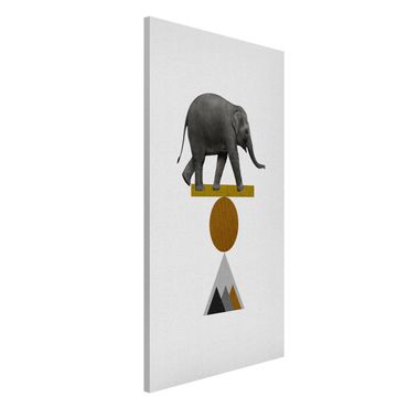 Magnettafel - Balancekunst Elefant - Hochformat 3:4