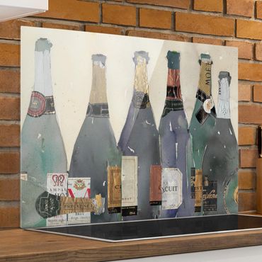Glas Spritzschutz - Entkorkt - Champagner - Querformat - 4:3