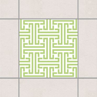 Fliesenaufkleber - Dekoratives Labyrinth Spring Green Grün