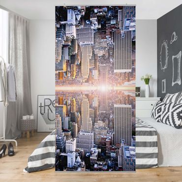 Raumteiler - New York City Spiegelung 250x120cm