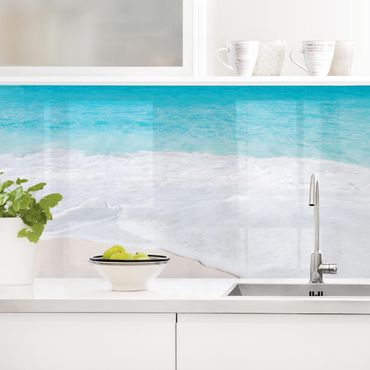Küchenrückwand - Blaue Welle