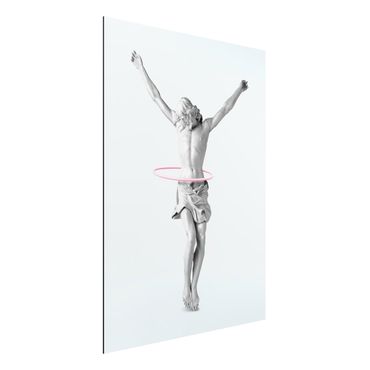Aluminium Print - Jonas Loose - Jesus mit Hula Hoop Reifen - Hochformat 4:3