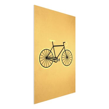 Forex Fine Art Print - Fahrrad in Gelb - Hochformat 3:2