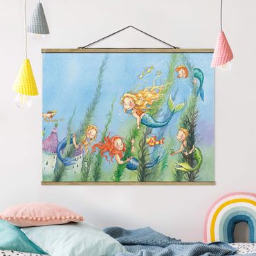 Stoffbild mit Posterleisten - Matilda die Meerjungfrauenprinzessin - Querformat 4:3