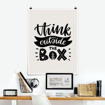 Poster - Think outside the box - Hochformat 3:4