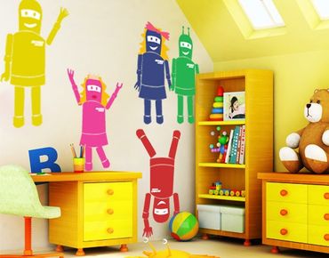 Wandtattoo Kinderzimmer No.JO78 Roboter Set
