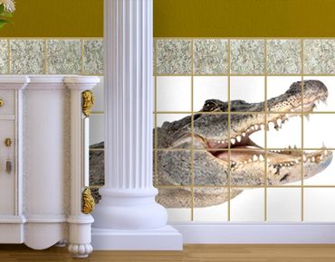 Fliesenbild - The Happy Crocodile