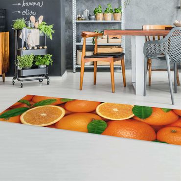 Vinyl-Teppich - Saftige Orangen - Panorama Quer