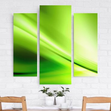 Leinwandbild 3-teilig - Green Valley - Galerie Triptychon