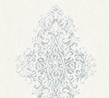 Architects Paper Mustertapete Luxury wallpaper in Weiß, Blau, Metallic