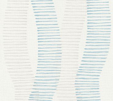 A.S. Création Mustertapete Linen Style in Blau, Grau, Weiß