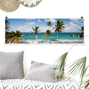 Poster - Beach of Barbados - Panorama Querformat
