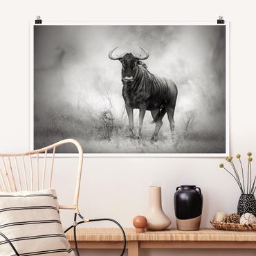Poster - Staring Wildebeest - Querformat 2:3