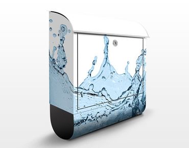 Wandbriefkasten - Blue Water Splash - Briefkasten Blau