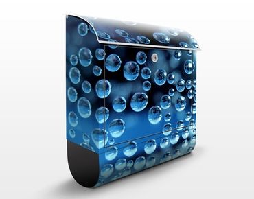 Wandbriefkasten - Dark Bubbles - Briefkasten Blau