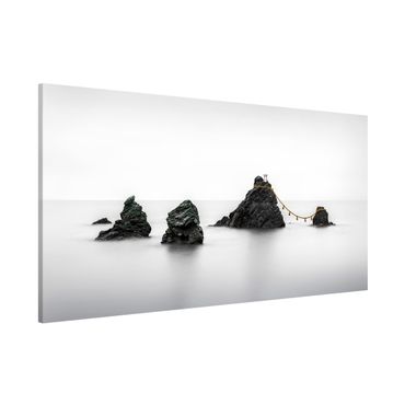 Magnettafel - Meoto Iwa - die verheirateten Felsen - Panorama Querformat