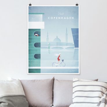 Poster - Reiseposter - Kopenhagen - Hochformat 4:3