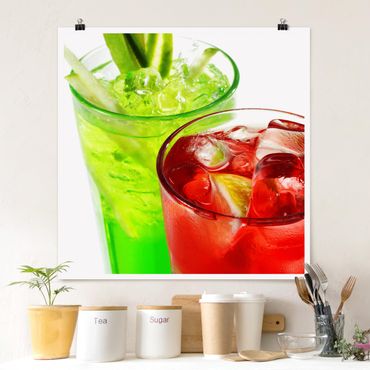 Poster - Fresh Cocktails - Quadrat 1:1