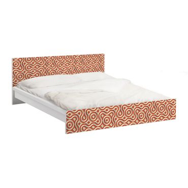 Möbelfolie für IKEA Malm Bett niedrig 160x200cm - Klebefolie Abstrakte Ethno Textur