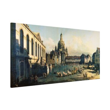 Magnettafel - Bernardo Bellotto - Der Neue Markt in Dresden - Memoboard Panorama Querformat 1:2