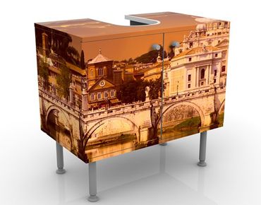 Waschbeckenunterschrank - Vatikan - Badschrank Orange Braun