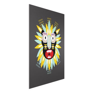 Forex Fine Art Print - Collage Ethno Maske - King Kong - Hochformat 3:2