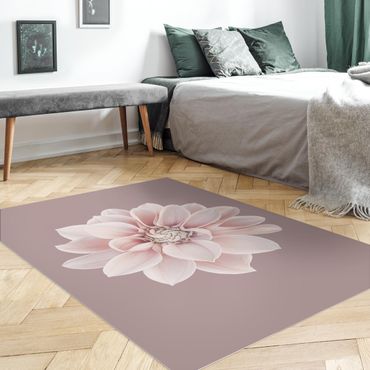 Vinyl-Teppich - Dahlie Blume Lavendel Weiß Rosa - Hochformat 2:3