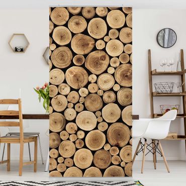 Raumteiler - Homey Firewood 250x120cm