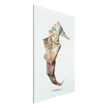 Aluminium Print - Jonas Loose - Origami Seepferdchen - Hochformat 3:2