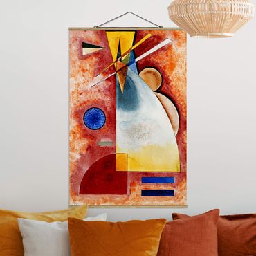 Stoffbild mit Posterleisten - Wassily Kandinsky - Ineinander - Hochformat 2:3