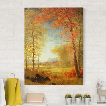 Leinwandbild - Albert Bierstadt - Herbst in Oneida County, New York - Hochformat 4:3