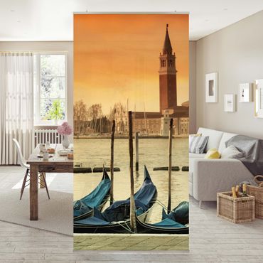 Raumteiler - Gondeln in Venedig 250x120cm