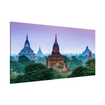 Magnettafel - Sakralgebäude in Bagan - Panorama Querformat