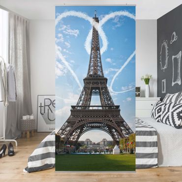 Raumteiler - Paris - City of Love 250x120cm