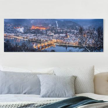 Leinwandbild - Winterliches Heidelberg - Panorama 3:1