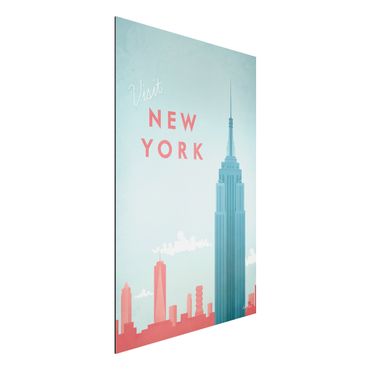 Aluminium Print - Reiseposter - New York - Hochformat 3:2