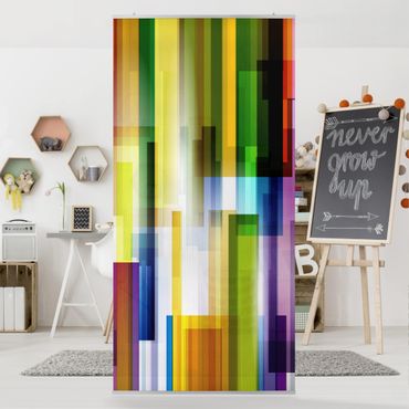 Raumteiler Kinderzimmer - Rainbow Cubes 250x120cm