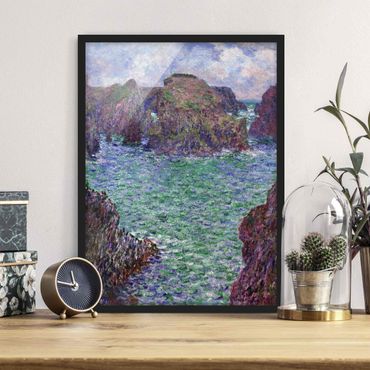 Bild mit Rahmen - Claude Monet - Port Goulphar - Hochformat 3:4