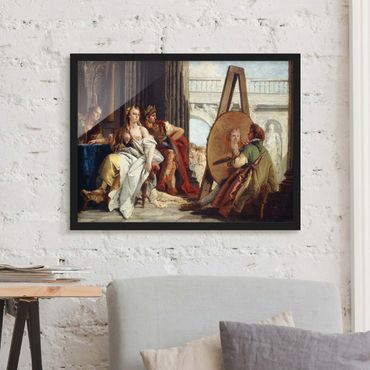 Bild mit Rahmen - Giovanni Battista Tiepolo - Alexander der Große - Querformat 3:4