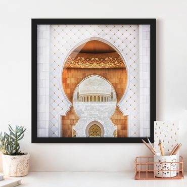 Bild mit Rahmen - Tor der Moschee - Quadrat 1:1