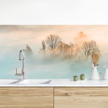 Küchenrückwand - Nebel bei Sonnenaufgang