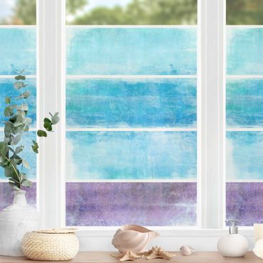 Fensterfolie - Sichtschutz Fenster Colour Harmony Blue - Fensterbilder