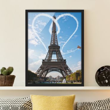 Bild mit Rahmen - Paris - City of Love - Hochformat 3:4